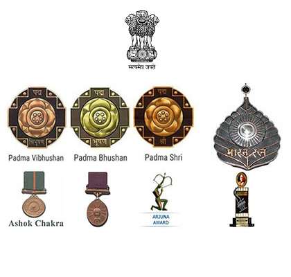 Oscars Prize, Nobel Prize, National Awards, Bharat Ratna, Arjuna Award, Dada Saheb Phalke Awards, Ashok Chakra, Jnanpith Award